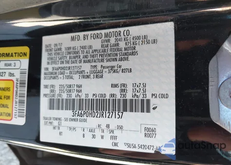 2018 Ford Fusion Se from USA, damaged, VIN 3FA6P0HD2JR127157